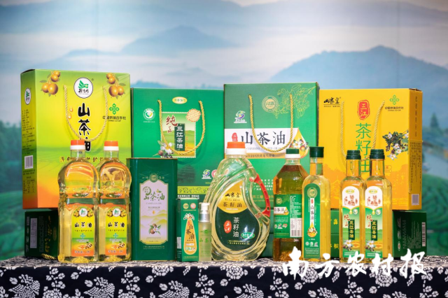 部分三江油茶品牌产品。 部分三江油茶品牌产品。