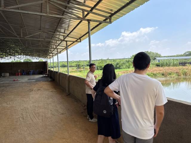 特派员施斐到养殖基地现场“把脉”