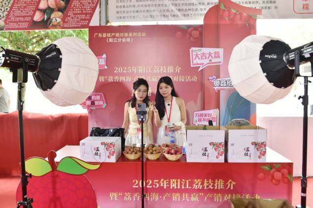 阳江荔枝产销对接活动上网红直播带货