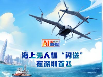 海上无人机“闪送”，在深圳首飞 | AI画时景‌