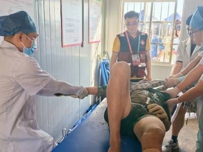 十五运沙足运动员肩关节脱位，阳江医疗团队争分夺秒三分钟成功复位
