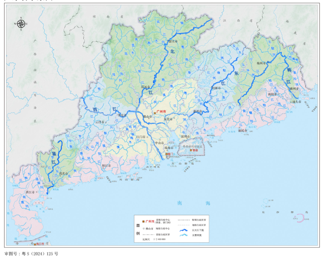 广东省水系图。