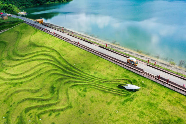 依托沙溪水库而建的广州市化区天人山水大地艺术园省级水经济试点。