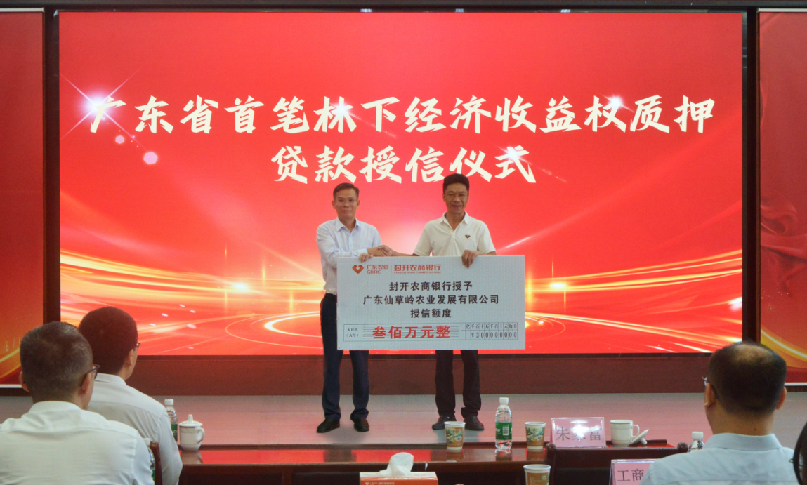 全省首笔“林下经济收益权质押贷款”落地肇庆封开