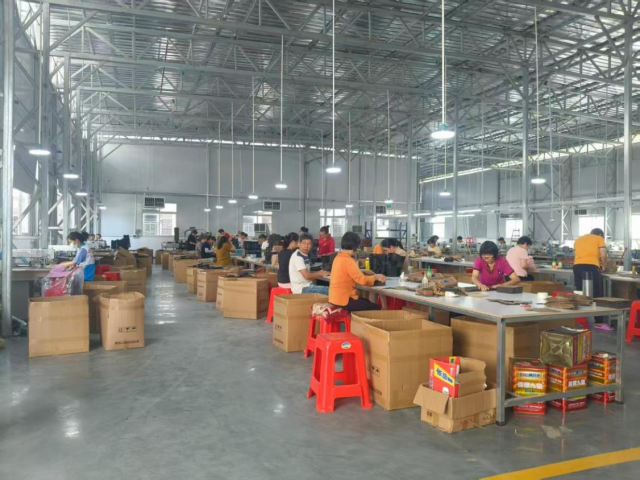 高墩村的乡村振兴车间里，工人们正在流水线上忙碌着。