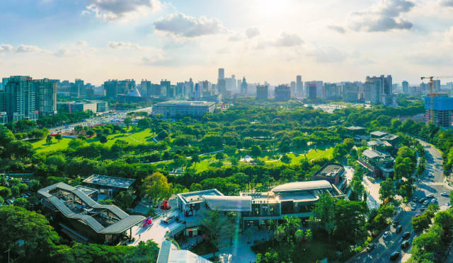 △俯瞰东莞，满眼绿意盎然