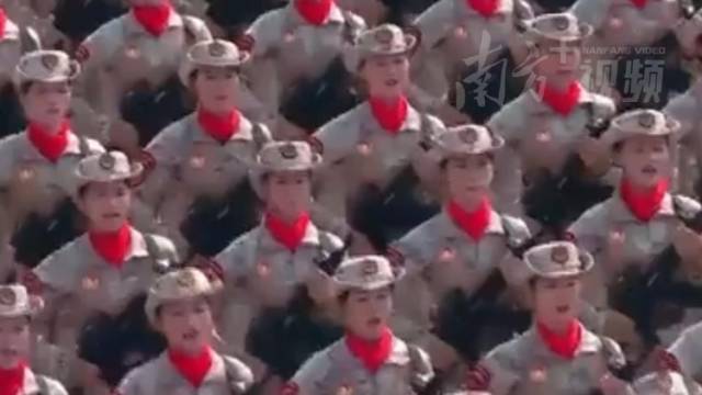 气势拉满，英姿飒爽，女民兵来自当年全国主要抗日根据地