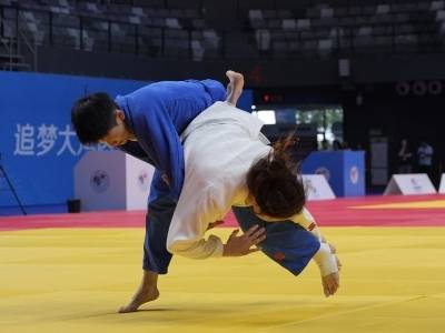 十五运会柔道项目资格赛四会开赛，广东三将晋级决赛