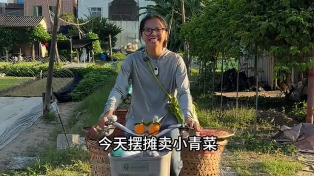回来摆摊啦，今天卖小青菜。
