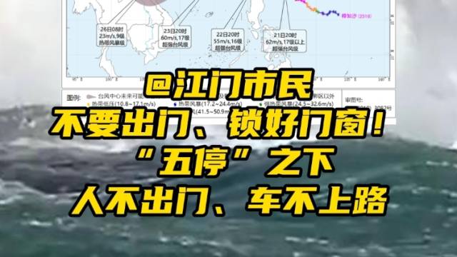 视频｜风王“桦加沙”极其危险，@江门市民：顶格做好巨灾防御准备