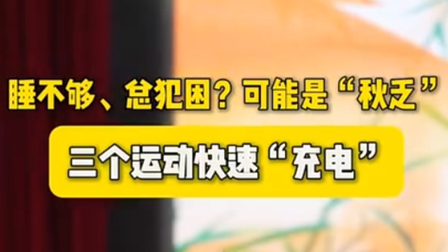 睡不够、总犯困，可能是秋乏！三个运动让你快速“充电”