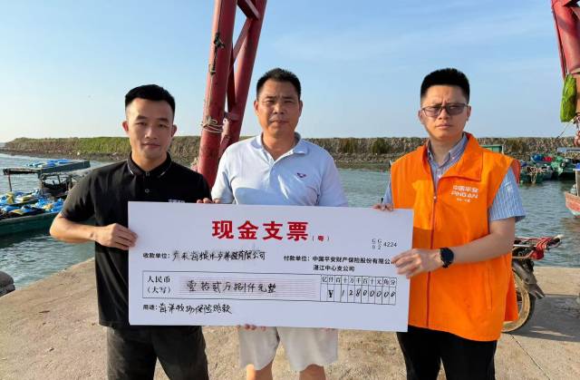 平安产险湛江中心支公司理赔人员为企业快速理赔。