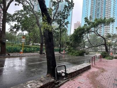 香港“十号风球”生效，19名市民受伤送院治疗