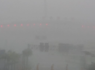 实拍台风下的港珠澳大桥口岸