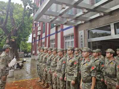 防御强台风“桦加沙”，天河区应急连80名民兵集结