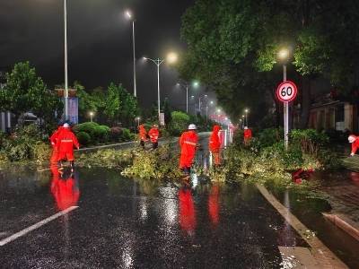 图集｜风雨中的“彩虹色”，阳东连夜清障保通畅