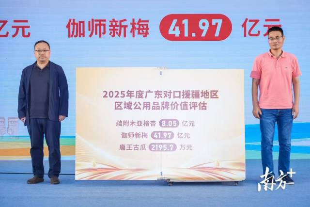 中央民族大学新闻与传播学院教授、互联网平台企业发展与治理研究中心主任郭全中,中国广告协会国际传播工作委员会执行主任陆文龙发布2025年度广东对口援疆地区区域公用品牌价值评估报告。 中央民族大学新闻与传播学院教授、互联网平台企业发展与治理研究中心主任郭全中,中国广告协会国际传播工作委员会执行主任陆文龙发布2025年度广东对口援疆地区区域公用品牌价值评估报告。