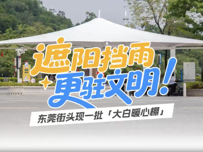 视频｜遮阳挡雨更驻文明！东莞街头现一批“大白暖心棚”