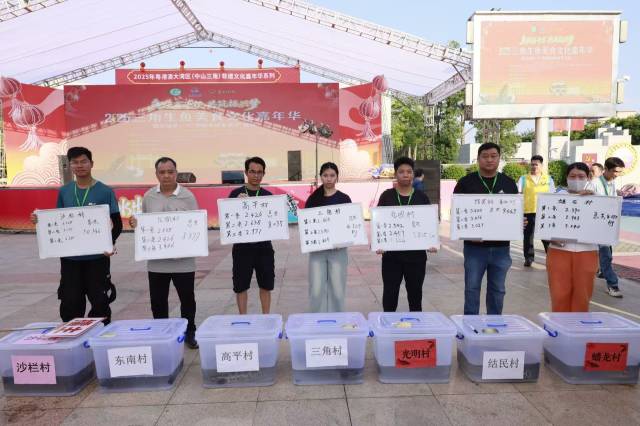 各村参赛代表合影。