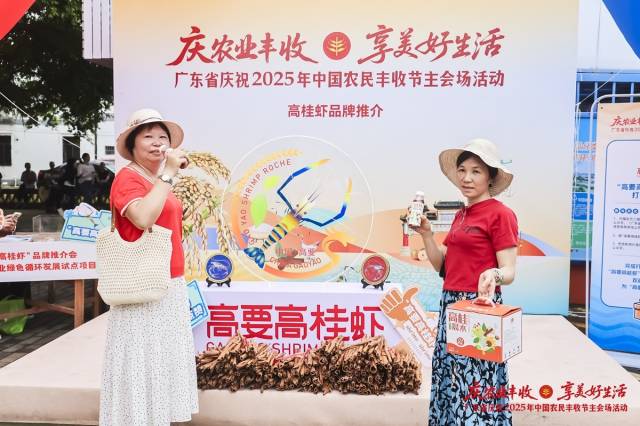 高要“高桂虾”成为今年丰收节广东主会场上的“顶流”。
