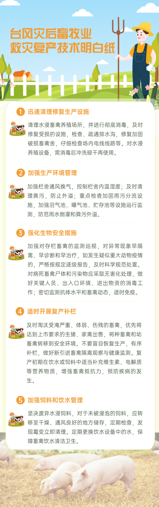 台风灾后畜牧业救灾复产技术明白纸