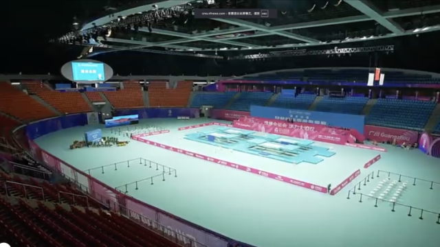 视频｜广州体育馆全运氛围拉满！体操（蹦床）项目开赛在即