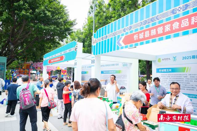 2025粤桂消费帮扶忻城糯玉米大湾区展销现场。