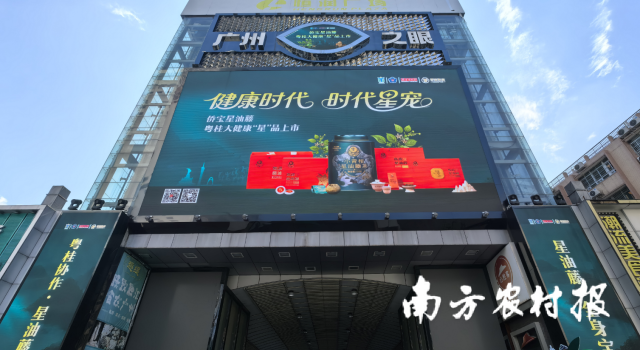 媒体助力广西宁明星油藤产品亮相广州热门商圈。