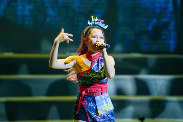 尹晓芸在清远赛区决赛。 尹晓芸在清远赛区决赛。