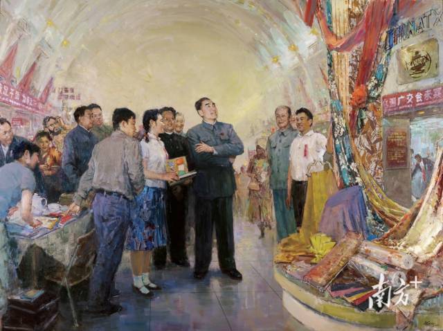 《周总理与广交会》油画。李金明2011年作 广东美术馆藏