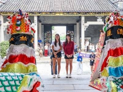 文体深融！中国网球小花全景体验麒麟舞文化｜全运看南沙