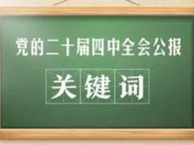 敲黑板！关键词看党的二十届四中全会公报