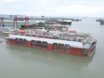 海洋牧场上新，广东又一17级抗风能力的平台成功下水