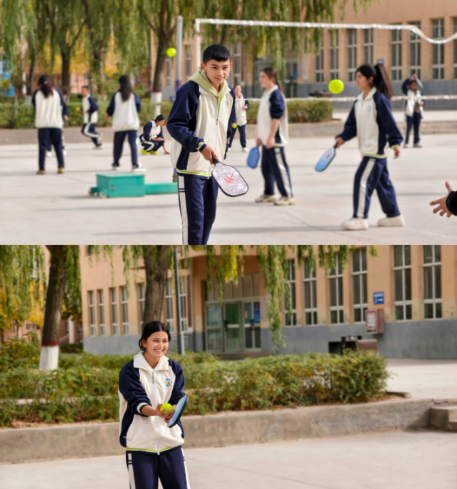 南疆孩子们匹克球运动初体验。 南疆孩子们匹克球运动初体验。