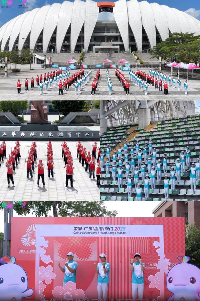各赛区志愿者“小海豚”在各地接力舞动。 各赛区志愿者“小海豚”在各地接力舞动。