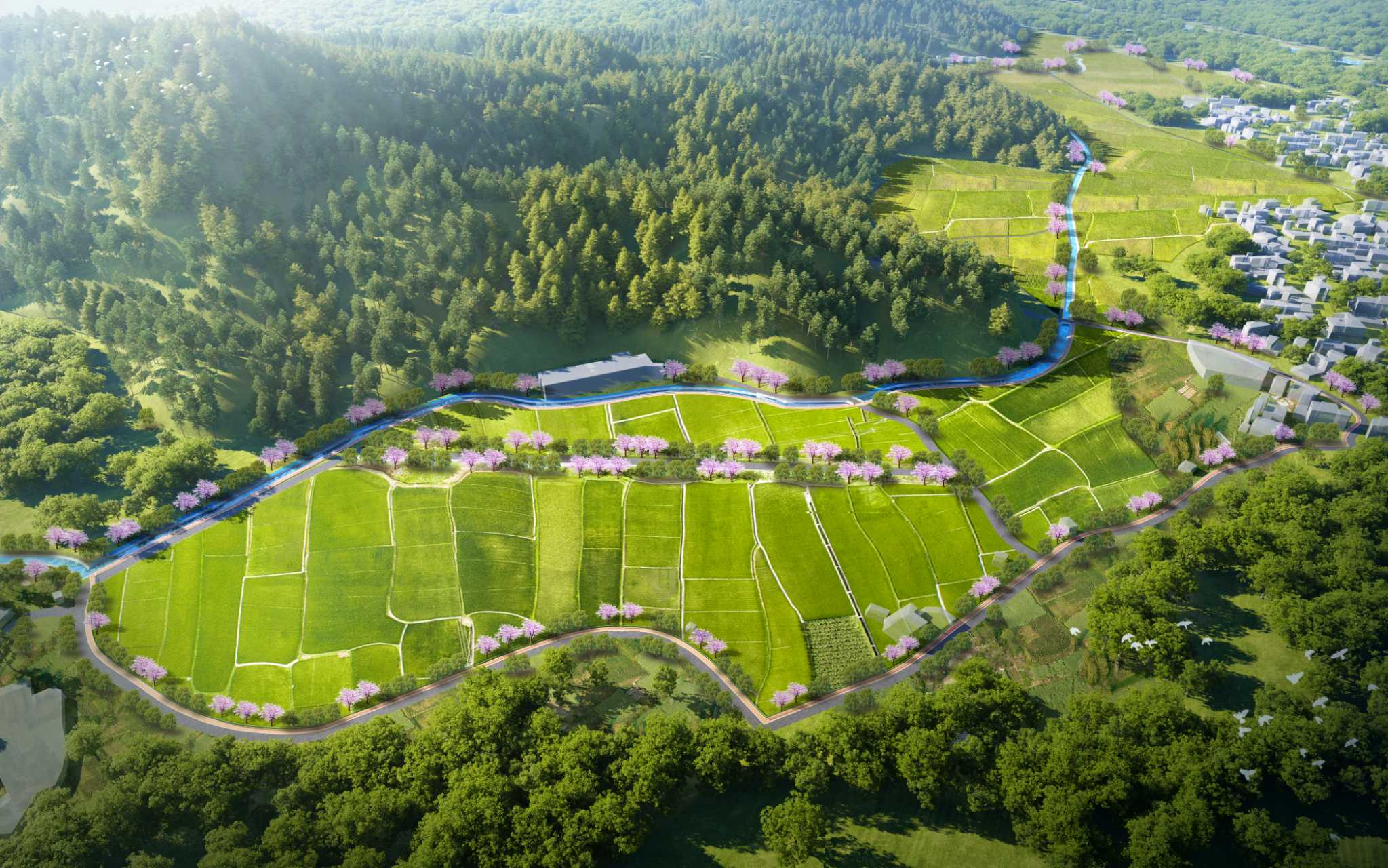 大井支渠焕新整治项目效果图。焕新受访者供图