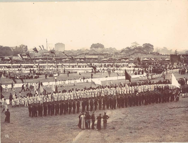 1906年1月,广东省大运动会,共有广州及周边的17所新式学校参赛。 1906年1月,广东省大运动会,共有广州及周边的17所新式学校参赛。