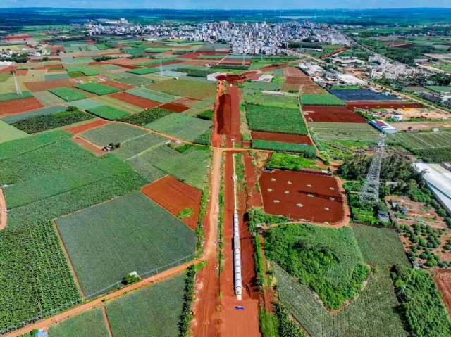 工程施工现场航拍图。