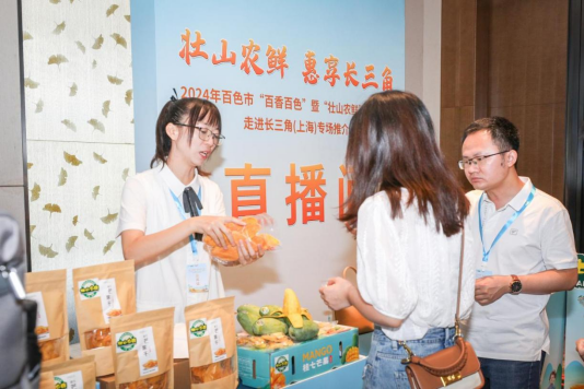 田阳“壮山农鲜”特色农产品亮相展销会。图源：南方农村报