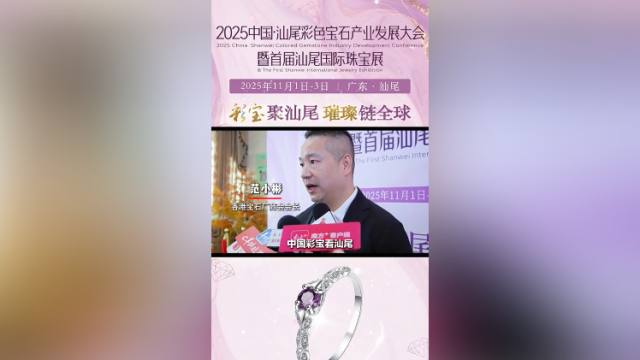 香港宝石厂商会会长范小彬：中国彩宝看汕尾！