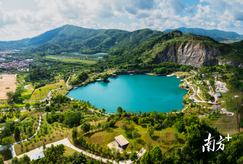 东莞市南城街道水濂山碧玉湖绿美点。通讯员 林荫 供图