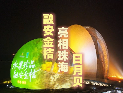 视频 | 11月8日晚，融安金桔点亮珠海日月贝