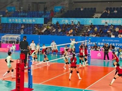 十五运会U20女排项目江门开赛，广东队首战惜败