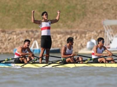 十五运会开幕后首金诞生！江苏队获赛艇男子四人双桨金牌