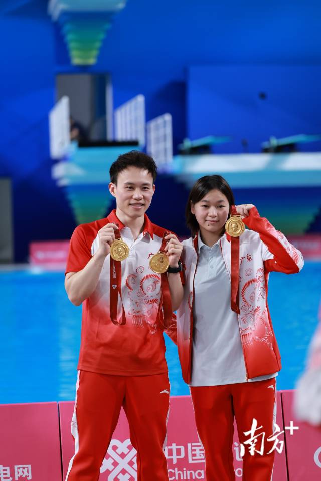 十五运会跳水比赛收官！广东队拍照也是实力派