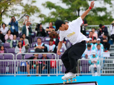 十五运会滑板男子街式决赛，广东再夺一金