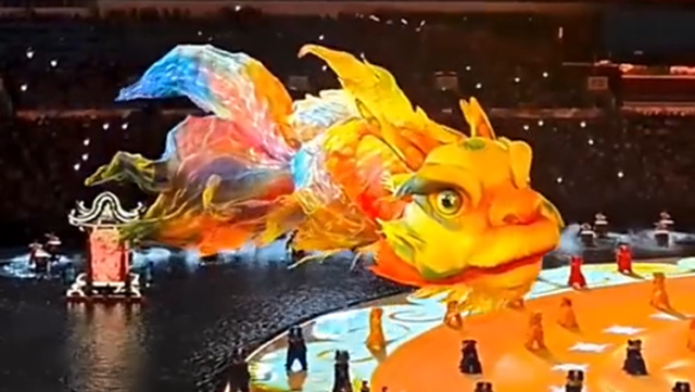 “鳌”游天海如何做到？十五运会开幕式揭秘｜视频