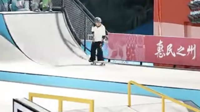 视频｜91.05全场最高！十五运会滑板女子街式亚军朱沅铃“大招”引全场欢呼