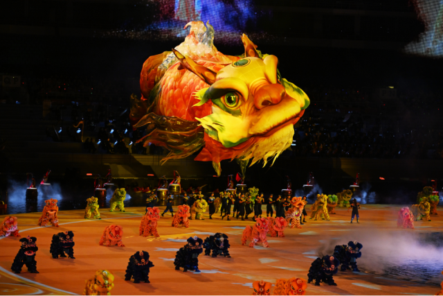 全运会开幕式上的“鳌鱼”（图源：新华社）