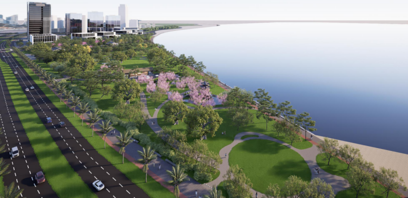 校长公园鸟瞰图（西南望）。